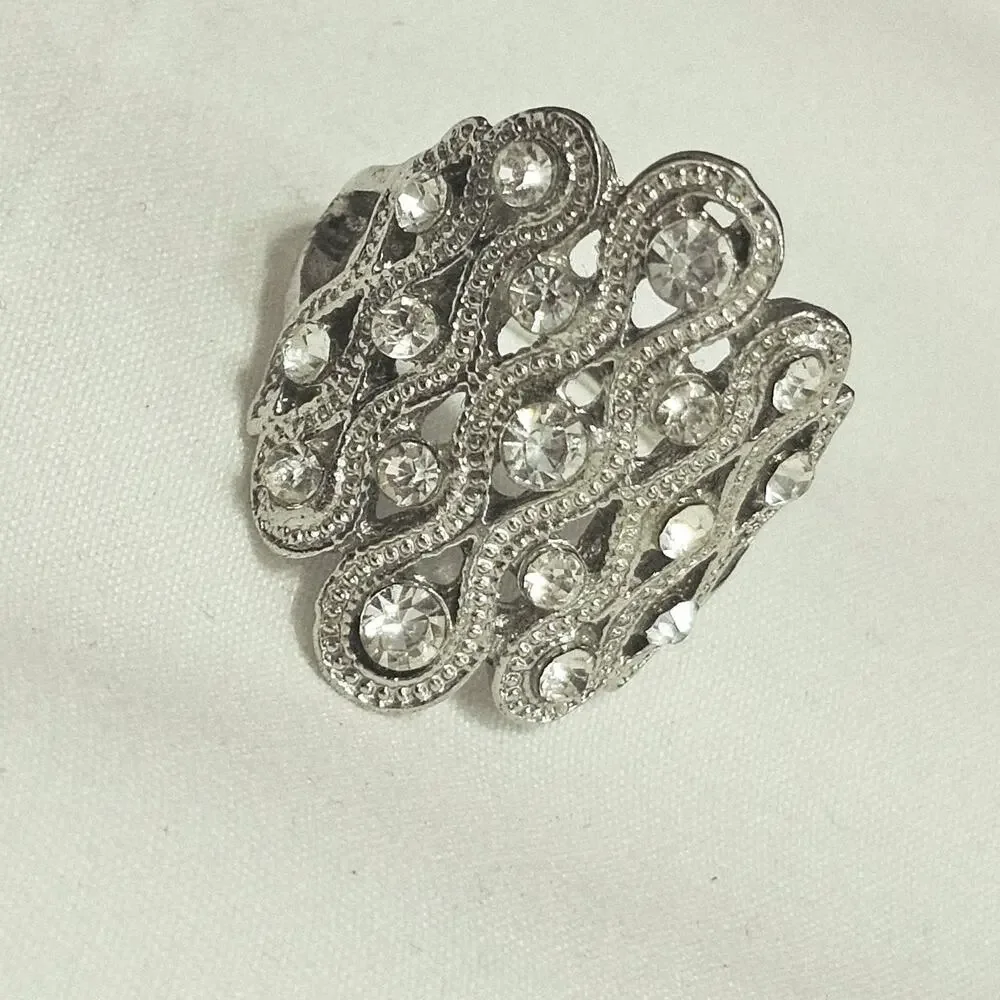 Antique Art Deco Edwardian Revival Cocktail Ring Size 7